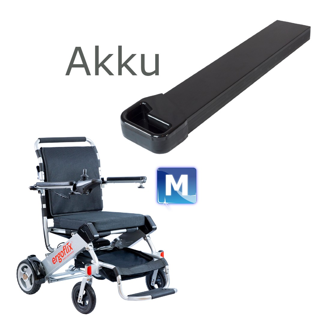 1 x Lithium-Ionen-Akku (ergoflix(R) M) Orignal Neuakku inkl- Gehäuse für elektrischen Ergoflix Rollstuhl (M) 24V-10AH unter Rollstuhl Akkus