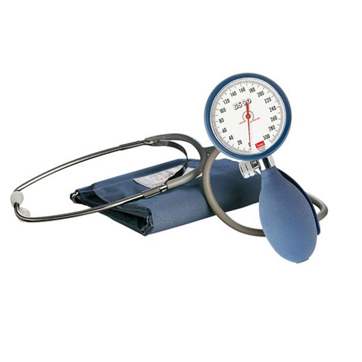 Boso BS 90 XL Blutdruckmessgerät- aneroid- inkl- XL Manschette (33 - 41 cm) und Stethoskop- überdrucksicheres Manometer- Skala - 60 mm unter Blutdruckmessgeräte Shop