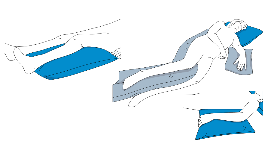 CareWave Universalkissen XXL- 70x50 cm- blau- Lagerungshilfe für den universellen Einsatz- bsp- Bein- Kopf- oder Armlagerung