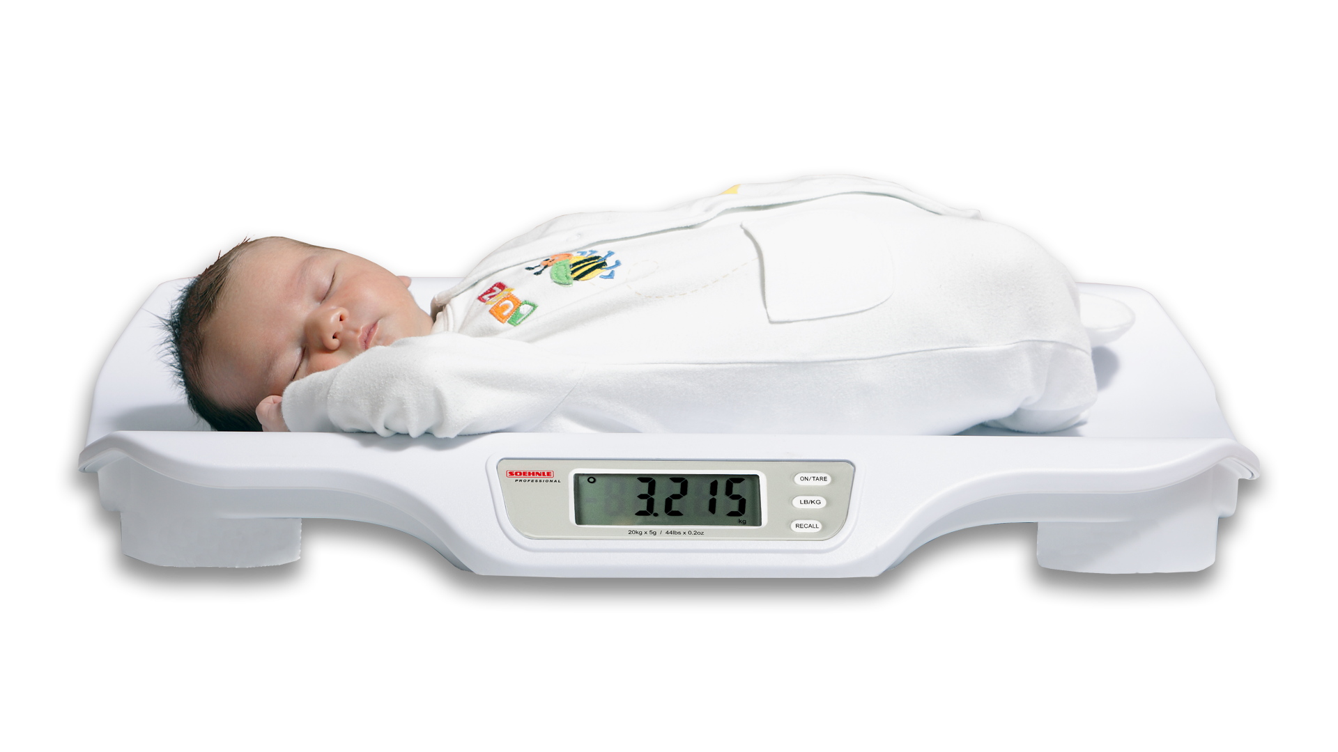 Die elegante Babywaage Cosy nur 3-2 kg- LCD Display