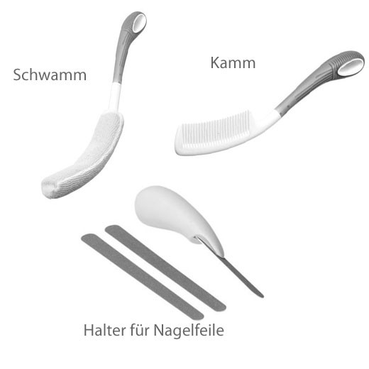 Etac Set Beauty Set Krperschwamm Kamm Universalhalter fr Nagelfeile