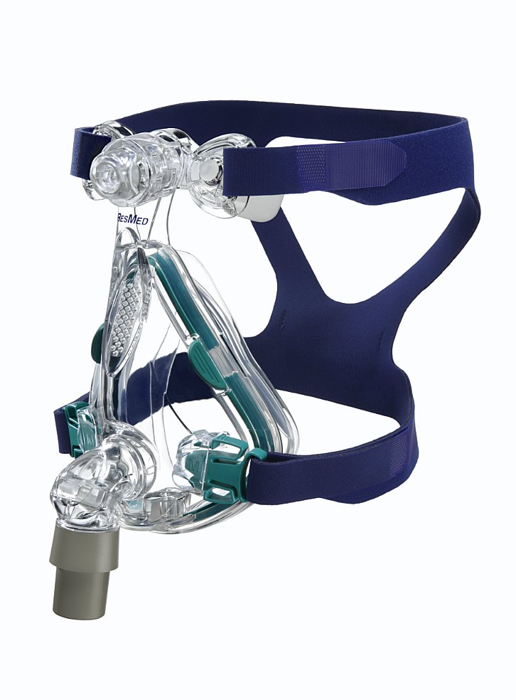 Mirage Quattro Full Face Maske CPAP von ResMed- Nasen- und Mundmaske- mit Kopfband und Ausatemventil