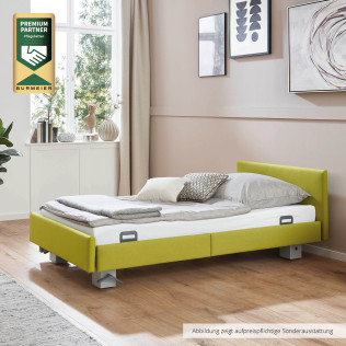 Pflegebett Regia Easy Switch mit Stoff-Kunstlederbezug  