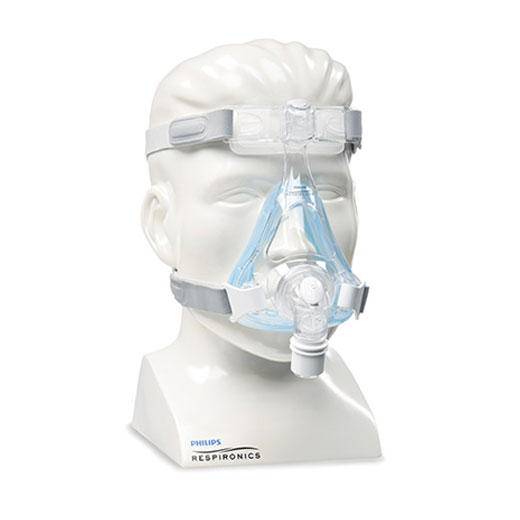 Philips Respironics Amara GEL Mund-Nasen-Maske mit Ausatemventil für die Schlaftherapie