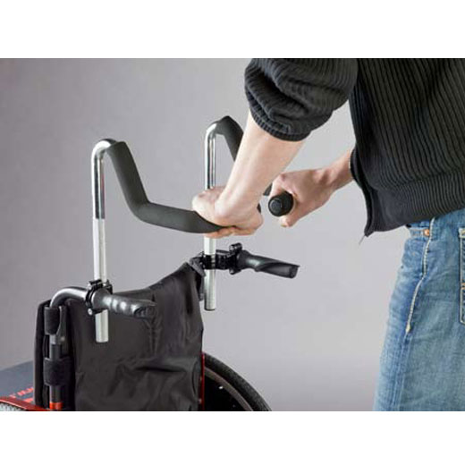 Schiebegrifferhöhung Easy Push Premium von Rolko- Universal höhenverstellbare Schiebegriffverlängerung EasyPush SGE-2 für Rollstühle (Paar)