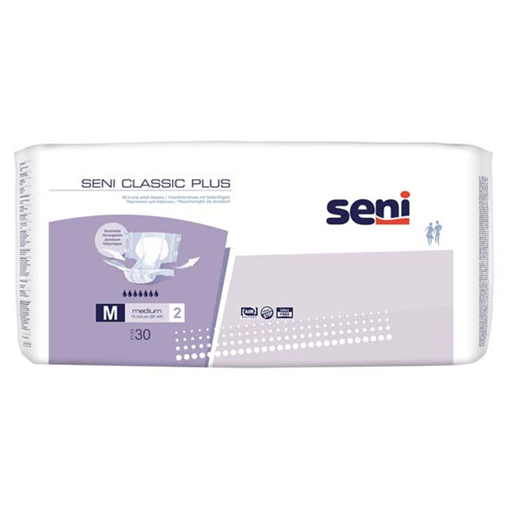 Seni Classic Plus- Inkontinenz-Windelhose- für schwere Inkontinenz- mit Vliesseiten- (P-30)