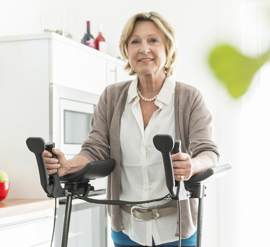 Sunrise Medical Gemino 60 M Walker UAL- Outdoor-Rollator mit Unterarmauflagen- Personengrsse 135-170cm- bis 130 kg belastbar