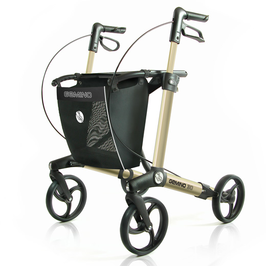 Sunrise Medical Gemino Rollator 30 Champagne Leichtgewicht-Rollator Testsieger Edition