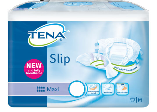 Tena Slip Maxi M ConfioAir (Karton 72 Stück) Windel für mittlere bis schwerste Inkontinenz