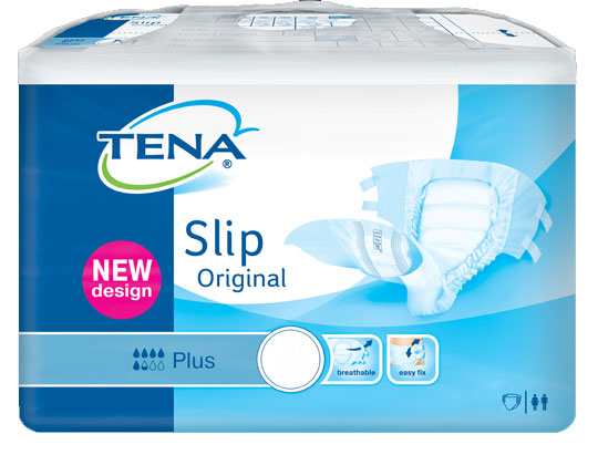 Tena Slip Plus L Original (Karton 90 Stück) Windel für mittlere bis schwere Inkontinenz