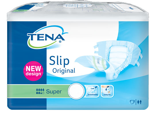 Tena Slip Super L Original (Karton 90 Stck) Windel fr mittlere bis schwerste Inkontinenz unter Windelhosen > Tena