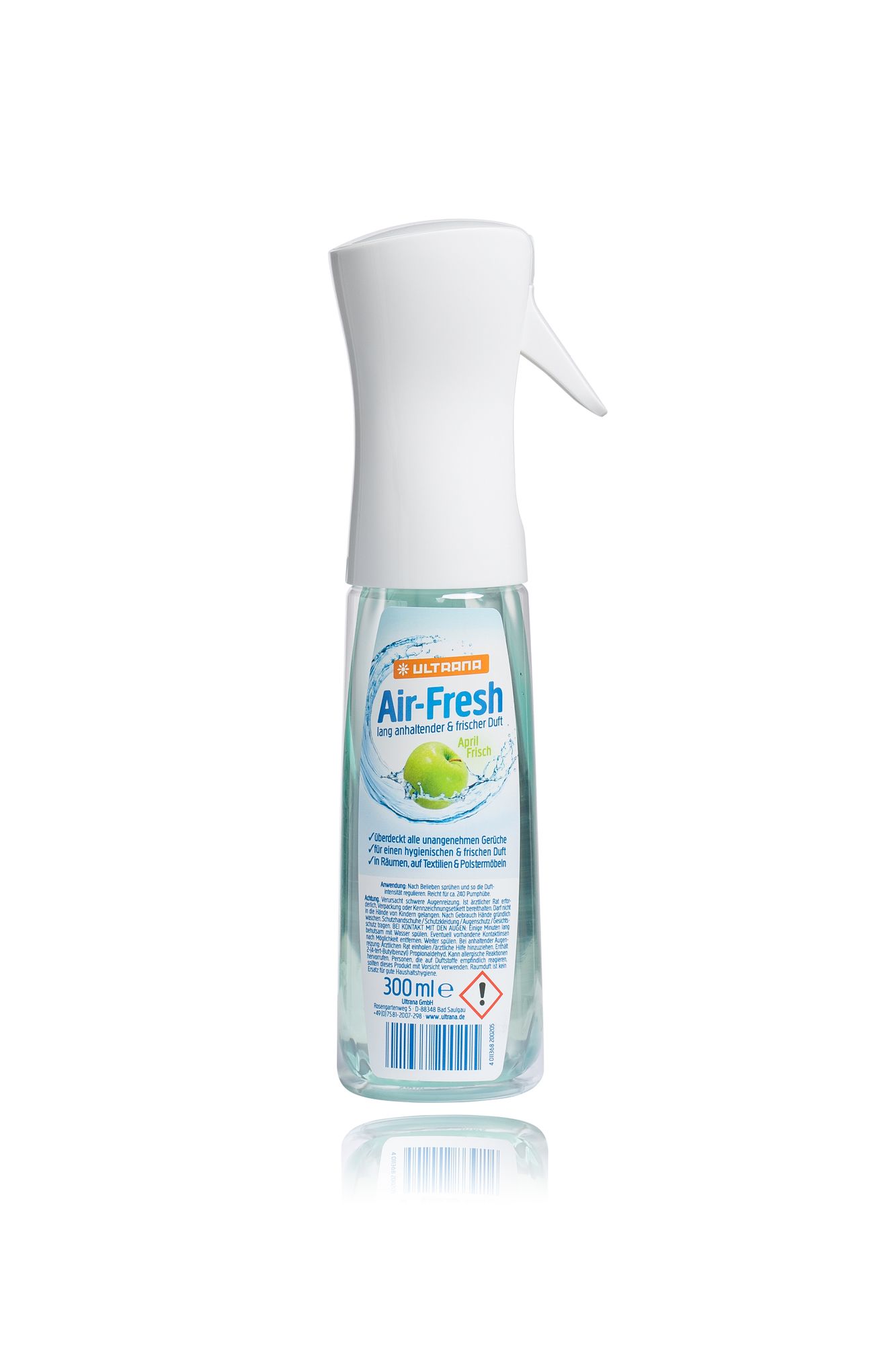 Ultrana Air-Fresh April Frisch Raumduftspray- Textilduftspray- Polstermbelduftspray 300ml unter Hygiene